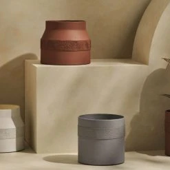 Tree Stripes Pty Ltd Pots & Hanging Baskets Matki Pot Kilima - Rustic Brown