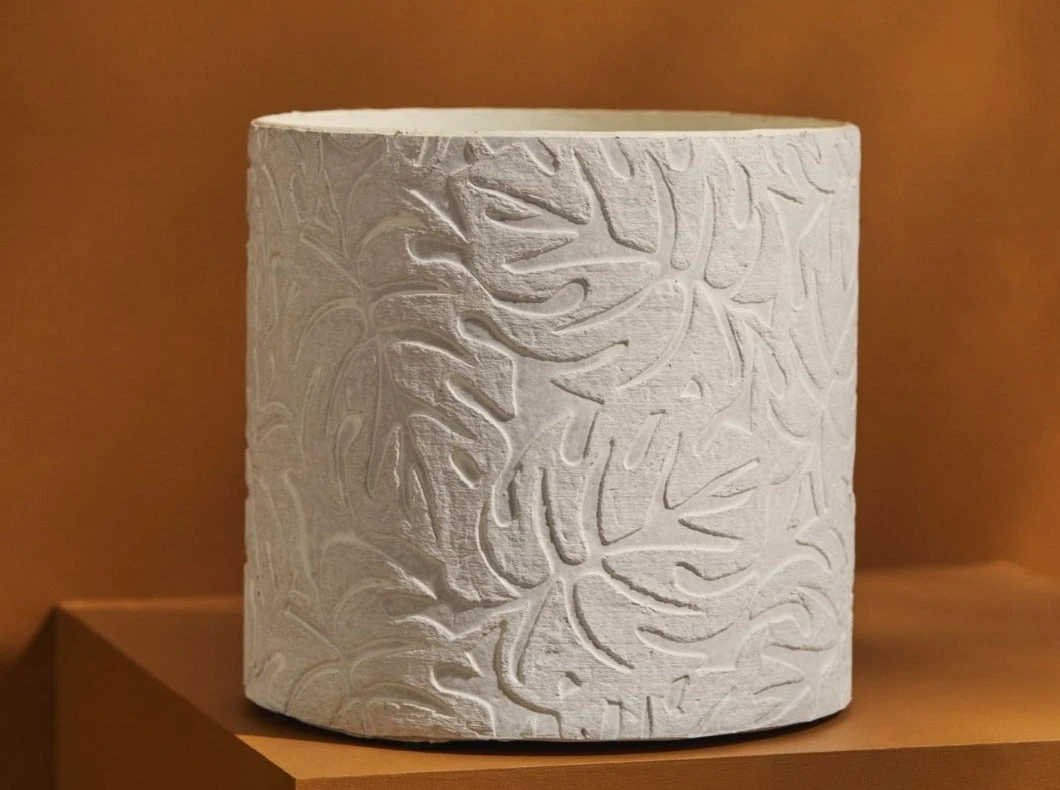 Tree Stripes Pty Ltd Pots & Hanging Baskets Cylinder Pot Monstera - White 3 Tree Stripes Pty Ltd Pots & Hanging Baskets Cylinder Pot Monstera - White