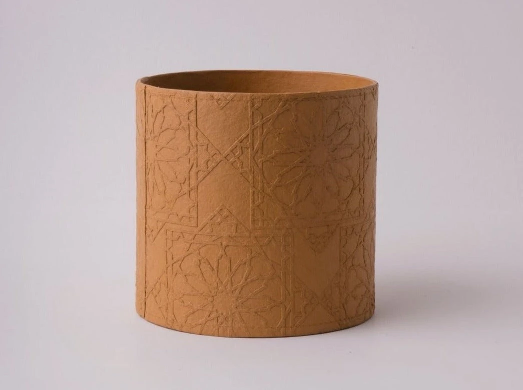 Tree Stripes Pty Ltd Pots & Hanging Baskets Cylinder Pot Diwali - Ochre 4 Tree Stripes Pty Ltd Pots & Hanging Baskets Cylinder Pot Diwali - Ochre