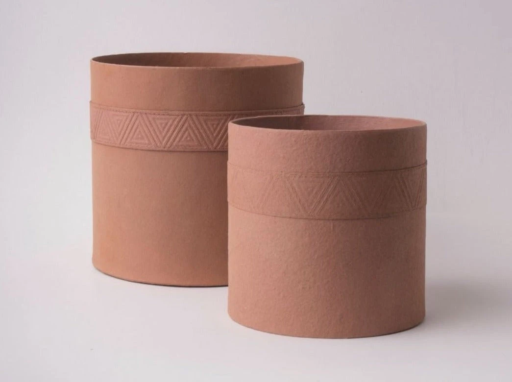 Tree Stripes Pty Ltd Pots & Hanging Baskets Cylinder Pot Kilima - Rustic Brown 3 Tree Stripes Pty Ltd Pots & Hanging Baskets Cylinder Pot Kilima - Rustic Brown