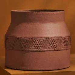 Tree Stripes Pty Ltd Pots & Hanging Baskets Matki Pot Kilima - Rustic Brown