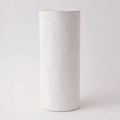 Tree Stripes Pty Ltd Cylinder Vase Diwali - White Pots & Hanging Baskets